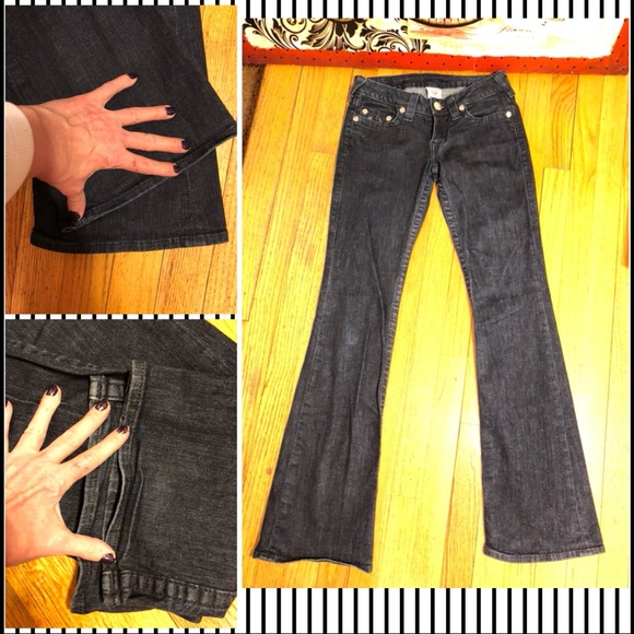 SZ 27-TRUE RELIGION DARK WASH BOOTCUT JEANS-32”ins - Picture 3 of 8